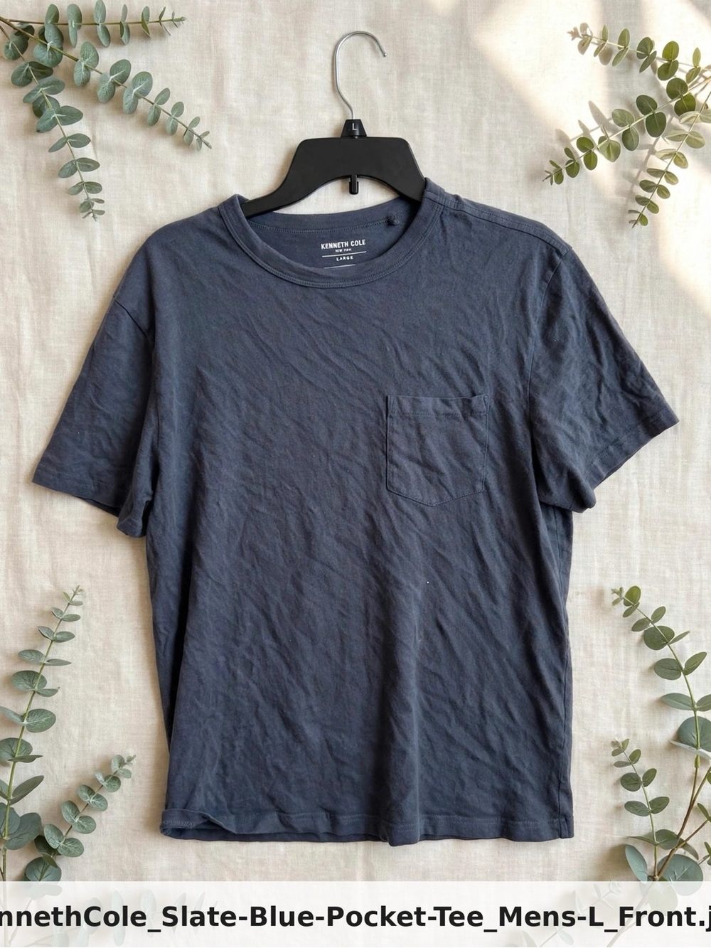 Kenneth Cole Slate Blue Pocket Tee - Men's